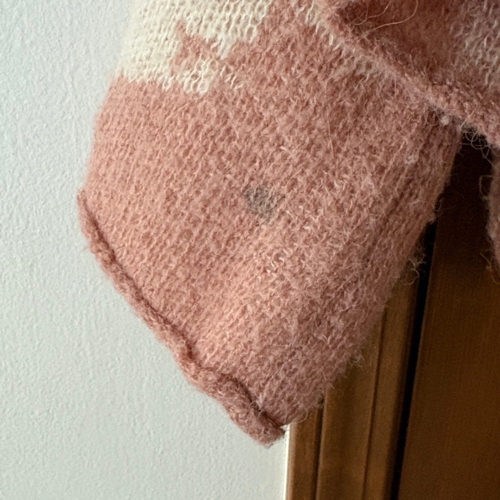 Free People Pink Floral Knit Sweater - Picture 3 of 6